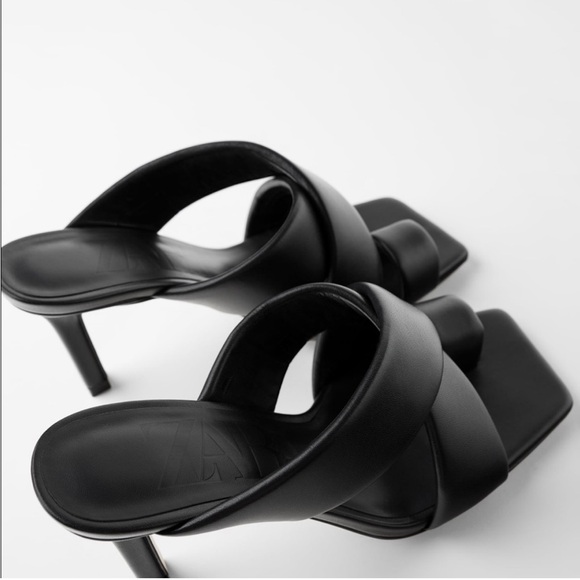 Brand New Zara Puffy Strap black sandals, 41, $100 - Picture 3 of 3